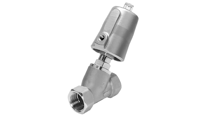 Vanne pneumatique Festo, Siège d'angle